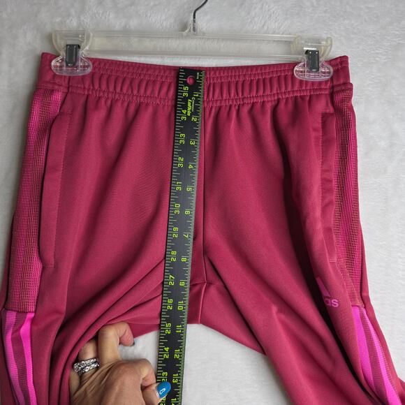 ADIDAS XS Pink Trio 21 W's Track Pants w Zip n drawstrings. AEROREADY Activewear - Picture 4 of 14
